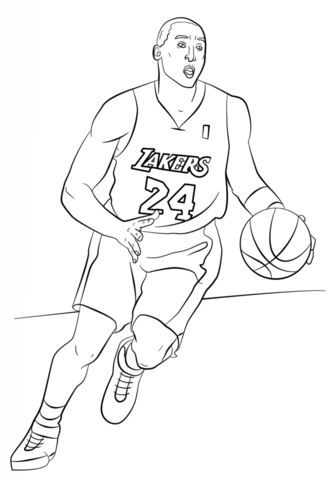 Kobe Bryant Coloring Page